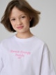 mini: Dziewczęcy t-shirt z nadrukiem 4F 4FJRSS26TTSHF3825 - biały (3)
