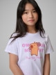 mini: Dziewczęcy t-shirt z nadrukiem 4F 4FJRSS26TTSHF3869 - biały (4)