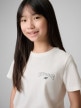 mini: Dziewczęcy t-shirt z nadrukiem 4F 4FJWSS26TTSHF2886 - biały (4)