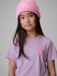 mini: Dziewczęcy t-shirt z nadrukiem 4F 4FJWSS26TTSHF2939 - fioletowy (4)