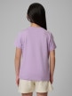mini: Dziewczęcy t-shirt z nadrukiem 4F 4FJWSS26TTSHF2939 - fioletowy (5)