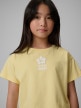 mini: Dziewczęcy t-shirt z nadrukiem 4F 4FJWSS26TTSHF2941 - żółty (4)