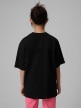 mini: Dziewczęcy t-shirt z nadrukiem 4F 4FJWSS26TTSHF3302 - czarny (5)