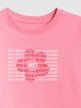 mini: Dziewczęcy t-shirt z nadrukiem 4F 4FJWSS26TTSHF3302 - różowy (8)