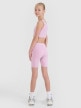 mini: Dziewczęce legginsy kolarki sportowe 4F 4FJWSS25TFSTF041 - różowe (4)