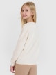 mini: Dziewczęcy longsleeve gładki 4F 4FJWSS25TLONF377 - beżowy (2)