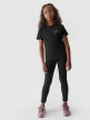 mini: Dziewczęcy t-shirt z nadrukiem 4F 4FJWAW24TTSHF1858 - czarny (3)