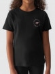 mini: Dziewczęcy t-shirt z nadrukiem 4F 4FJWAW24TTSHF1858 - czarny (5)
