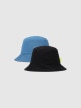 mini: Męski kapelusz bucket hat dwustronny 4F 4FWSS25AHATM017 - czarny (2)