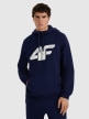  4F Męska bluza dresowa nierozpinana z kapturem 4F 4FRMM00TSWSM2477  granatowa Granat