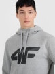 mini: Męska bluza dresowa nierozpinana z kapturem 4F 4FRMM00TSWSM2477 - szara (4)