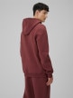 mini: Męska bluza dresowa nierozpinana z kapturem 4F 4FRSS26TSWSM2793 - burgundowa (6)