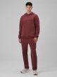 mini: Męska bluza dresowa nierozpinana z kapturem 4F 4FRSS26TSWSM2793 - burgundowa (5)