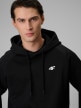 mini: Męska bluza dresowa nierozpinana z kapturem 4F 4FRSS26TSWSM2875 - czarna (4)