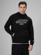 mini: Męska bluza dresowa nierozpinana z kapturem 4F 4FRSS26TSWSM2896 - czarna (1)