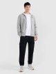 mini: Męska bluza rozpinana bez kaptura 4F 4FRMM00TSWSM2475 - szara (2)