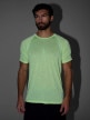 mini: Męska koszulka do biegania 4F 4FWSS26TFTSM1800 - limonkowa (5)
