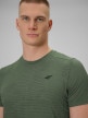 mini: Męska koszulka treningowa 4F 4FWSS26TFTSM1778 - oliwkowa (4)