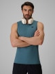  4F Męska koszulka treningowa bez rękawów 4F 4FRSS26TFSLM1109  turkusowa Turkusowy