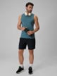 mini: Męska koszulka treningowa bez rękawów 4F 4FRSS26TFSLM1109 - turkusowa (2)