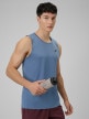 4F Męska koszulka treningowa bez rękawów 4F 4FWSS26TFSLM0744  denim Denim