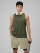  4F Męska koszulka treningowa bez rękawów 4F 4FWSS26TFSLM0877  khaki Khaki