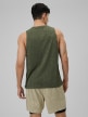mini: Męska koszulka treningowa bez rękawów 4F 4FWSS26TFSLM0877 - khaki (9)