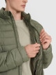 mini: Męska kurtka puchowa pikowana 4F 4FWAW25TDJAM597 - oliwkowa (5)