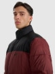 mini: Męska kurtka puchowa pikowana 4F 4FWAW25TDJAM601 - bordowa (4)