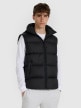mini: Męski bezrękawnik pikowany z puchem naturalnym 4F 4FWAW25TVJAM228 - czarny (1)