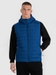  4F Męski bezrękawnik puchowy pikowany 4F 4FWAW25TVJAM225  niebieski Niebieski