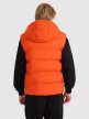 mini: Męski bezrękawnik puchowy pikowany 4F 4FWAW25TVJAM226 - pomarańczowy (7)