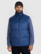  4F Męski bezrękawnik puchowy pikowany 4F 4FWAW25TVJAM229  niebieski Niebieski