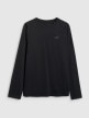 mini: Męski longsleeve basic 4F 4FWAW25TLONM474 - czarny (6)