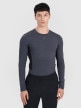  4F Męski longsleeve treningowy 4F 4FWMM00TFLOM507  szary Szary
