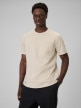 mini: Męski t-shirt basic 4F 4FRSS26TTSHM3637 - beżowy (1)