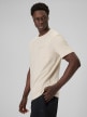 mini: Męski t-shirt basic 4F 4FRSS26TTSHM3637 - beżowy (3)