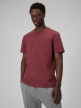  4F Męski tshirt basic 4F 4FRSS26TTSHM3637  burgundowy Burgund