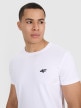 mini: Męski t-shirt basic slim 4F 4FRMM00TTSHM3068 - biały (3)