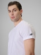 mini: Męski t-shirt bez nadruku 4F 4FRSS26TTSHM4378 - biały (3)