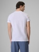 mini: Męski t-shirt bez nadruku 4F 4FRSS26TTSHM4378 - biały (4)