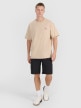 mini: Męski t-shirt oversize z nadrukiem 4F 4FRSS25TTSHM2991 - beżowy (2)