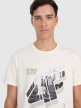 mini: Męski t-shirt z nadrukiem 4F 4FRAW25TTSHM3223 - biały (3)