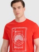 mini: Męski t-shirt z nadrukiem 4F 4FRAW25TTSHM3236 - czerwony (3)