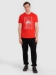 mini: Męski t-shirt z nadrukiem 4F 4FRAW25TTSHM3236 - czerwony (2)