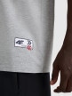 mini: Męski t-shirt z nadrukiem 4F 4FRAW25TTSHM3257 - szary (5)