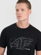 mini: Męski t-shirt z nadrukiem 4F 4FRAW25TTSHM3311 - czarny (9)