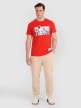 mini: Męski t-shirt z nadrukiem 4F 4FRAW25TTSHM3319 - czerwony (10)