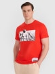 mini: Męski t-shirt z nadrukiem 4F 4FRAW25TTSHM3319 - czerwony (9)