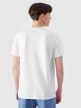 mini: Męski t-shirt z nadrukiem 4F 4FRSS24TTSHM2107 - biały (2)